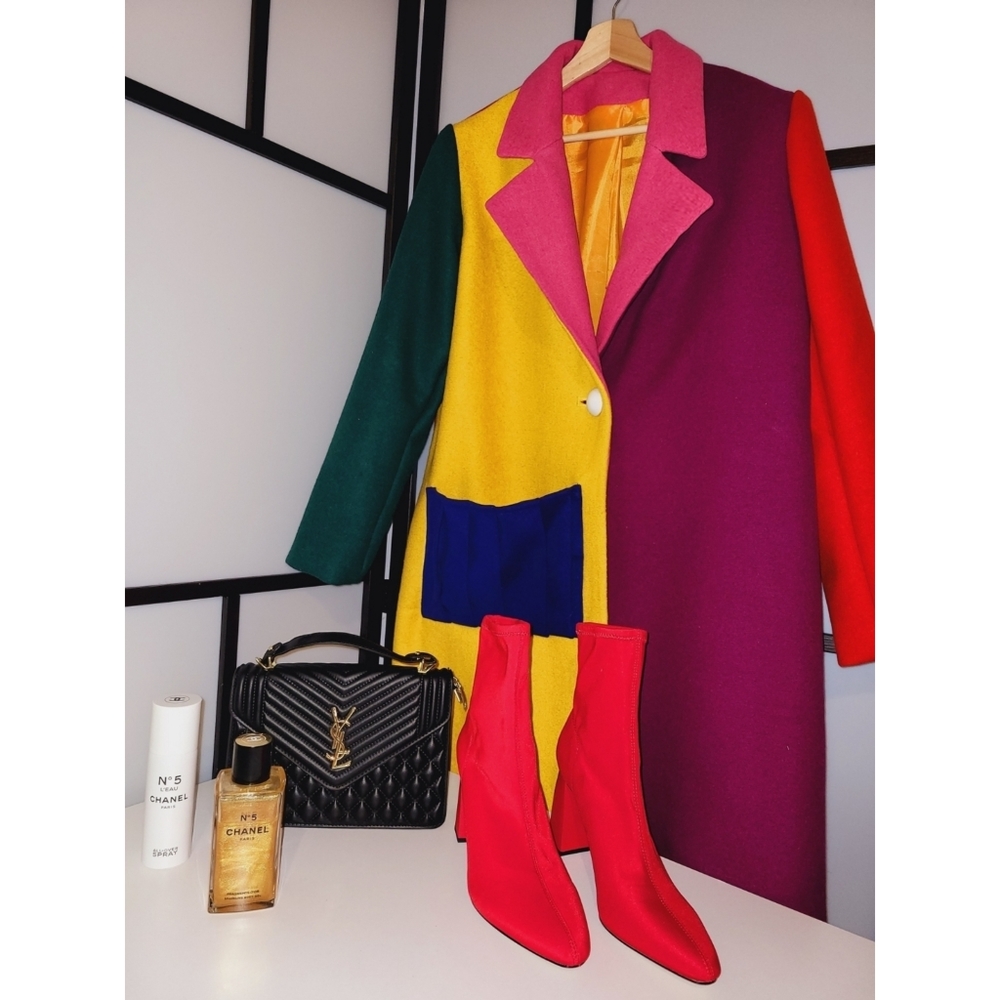 Colorblock Jacket Coat